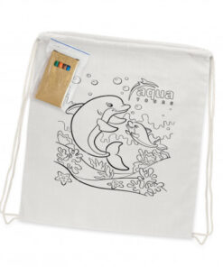 Cotton Colouring Drawstring Backpack