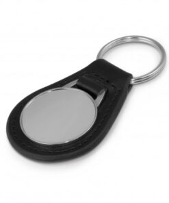 Alternative view of Baron Leather Key Ring - Round