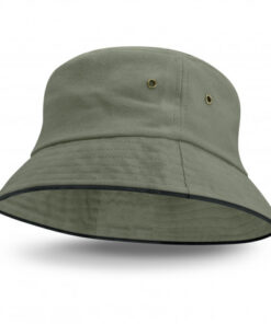 Alternative view of Bondi Bucket Hat - Black Sandwich Trim