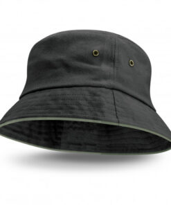 Alternative view of Bondi Bucket Hat - Coloured Sandwich Trim