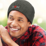 Nebraska Heather Cable Knit Beanie - Image 6