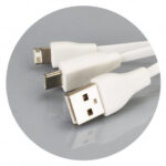 Bamboo Charging Cable Key Ring - Rectangle - Image 3