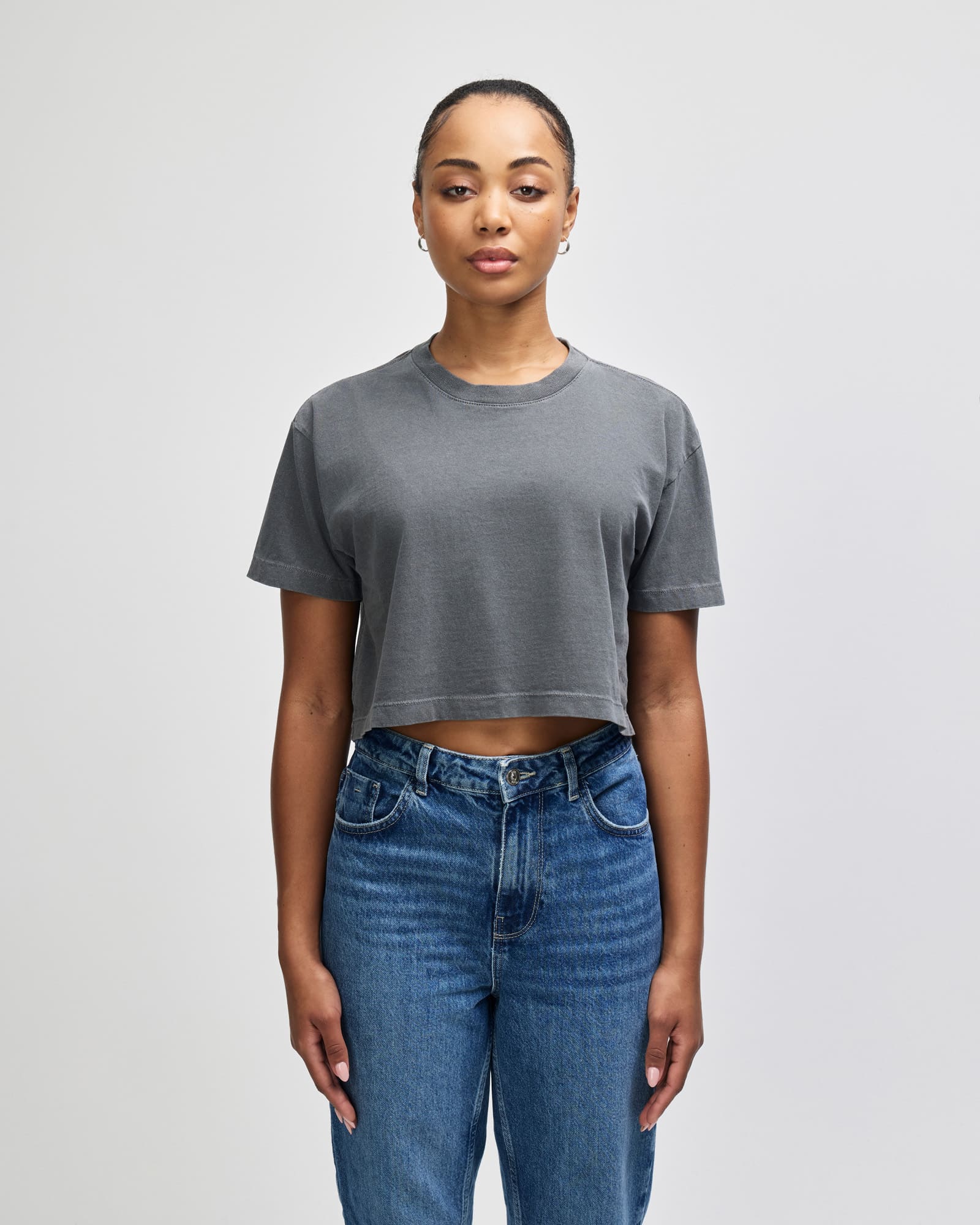 American Apparel Heavyweight Cotton Women's Garment Dyed Crop Boxy T-Shirt