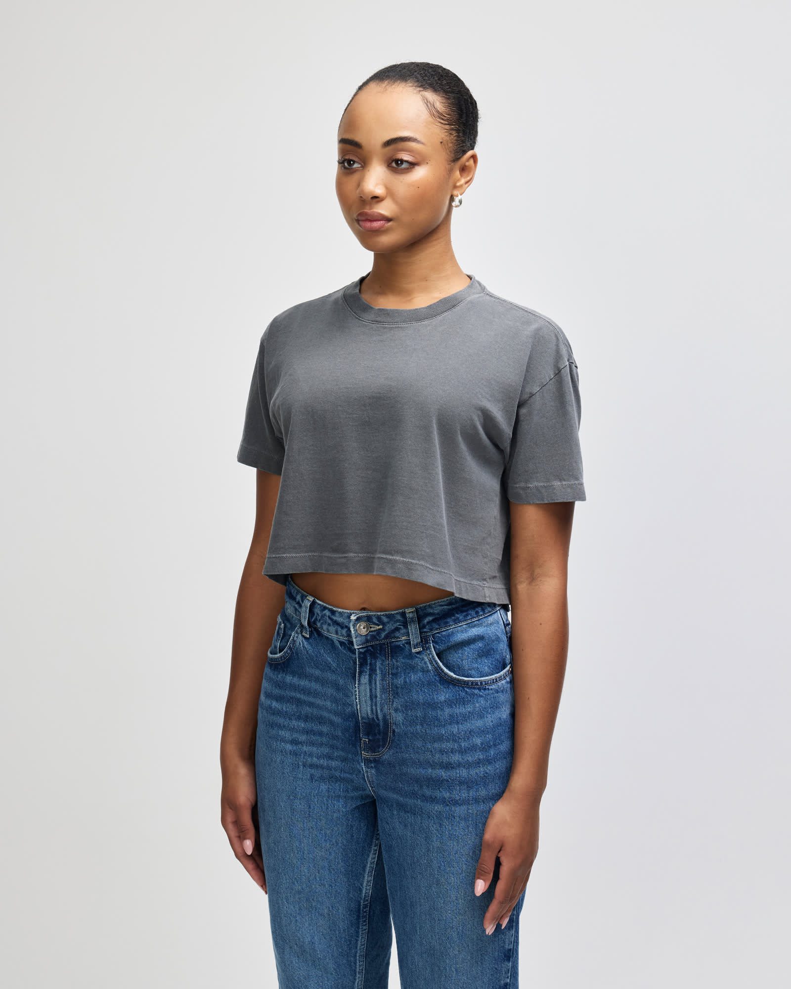 American Apparel Heavyweight Cotton Women's Garment Dyed Crop Boxy T-Shirt - Image 2