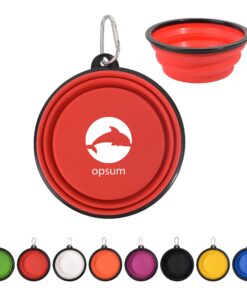 1000ml Portable Pet Collapsible Bowl with Buckle